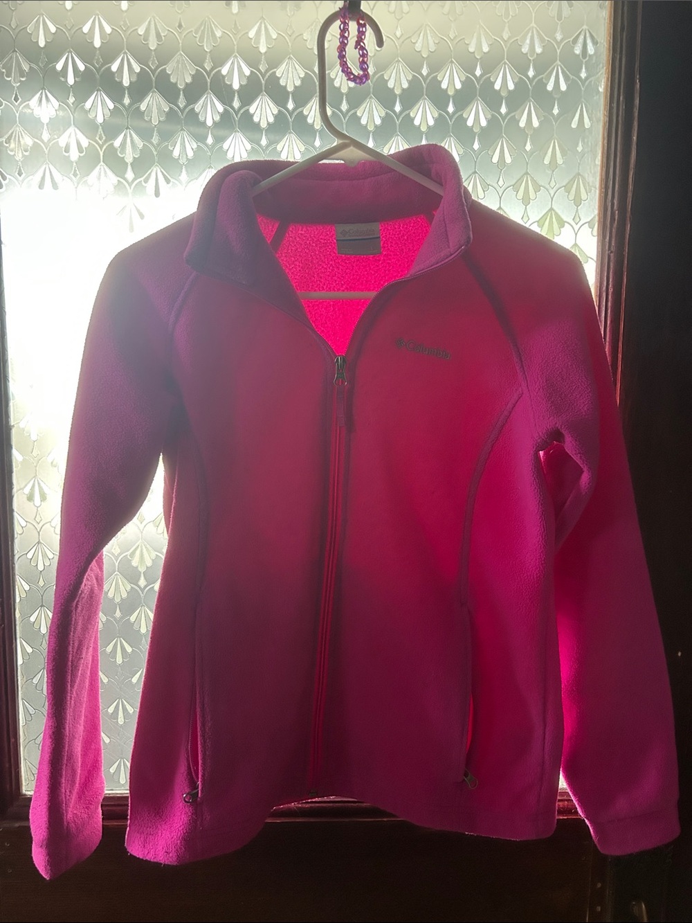 Columbia Kids Hot Pink Full-Zip Teddy Jacket